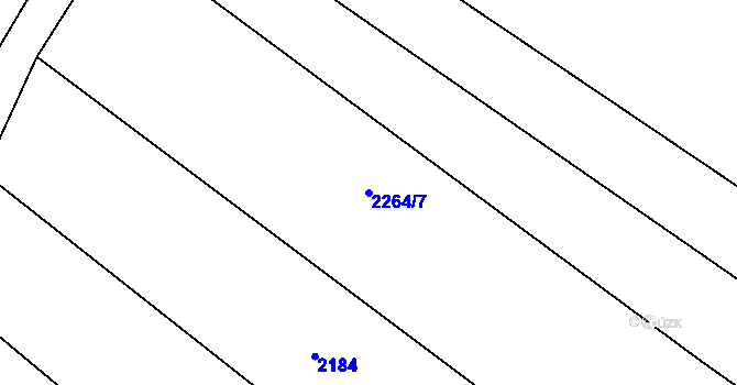 Parcela st. 2264/7 v KÚ Řimovice, Katastrální mapa