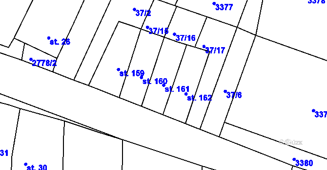Parcela st. 161 v KÚ Řípec, Katastrální mapa