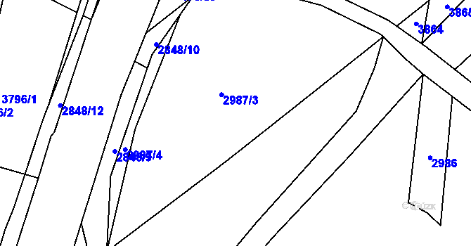 Parcela st. 2814/91 v KÚ Řípec, Katastrální mapa