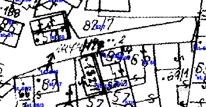 Parcela st. 132/2 v KÚ Řisuty u Slaného, Katastrální mapa