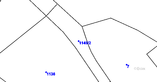 Parcela st. 1145/2 v KÚ Řiště, Katastrální mapa