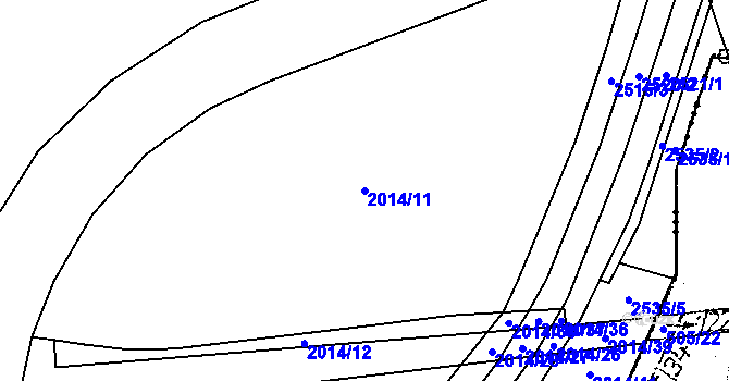 Parcela st. 2014/11 v KÚ Sadská, Katastrální mapa