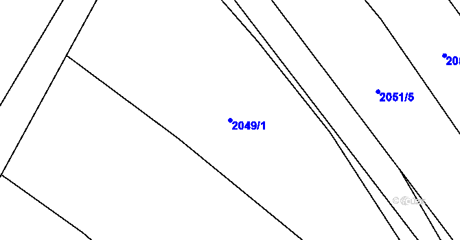 Parcela st. 2049/1 v KÚ Sadská, Katastrální mapa