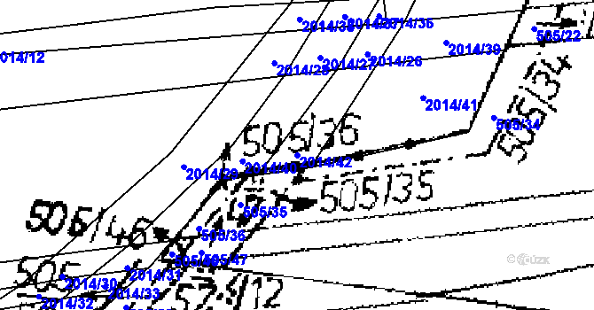 Parcela st. 2014/42 v KÚ Sadská, Katastrální mapa