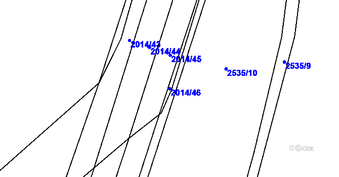 Parcela st. 2014/46 v KÚ Sadská, Katastrální mapa