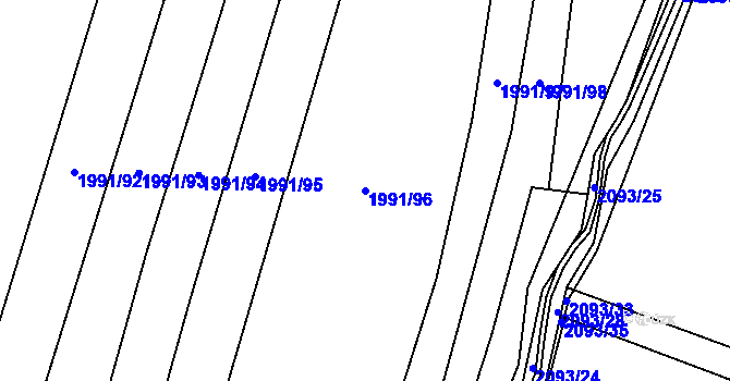 Parcela st. 1991/96 v KÚ Sadská, Katastrální mapa