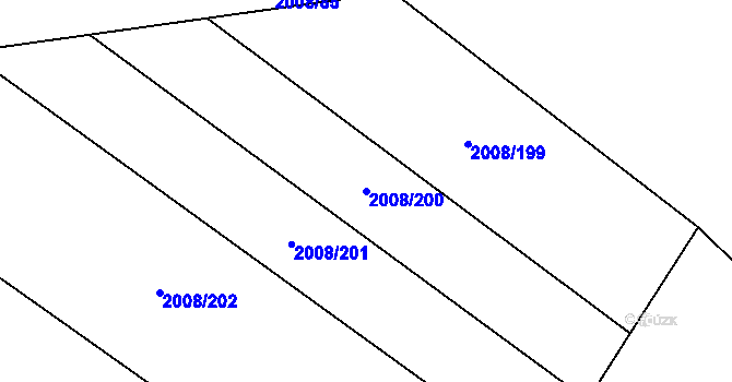 Parcela st. 2008/200 v KÚ Sadská, Katastrální mapa