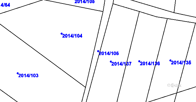 Parcela st. 2014/106 v KÚ Sadská, Katastrální mapa