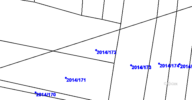 Parcela st. 2014/172 v KÚ Sadská, Katastrální mapa