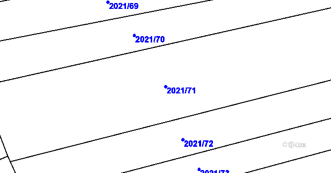 Parcela st. 2021/71 v KÚ Sadská, Katastrální mapa