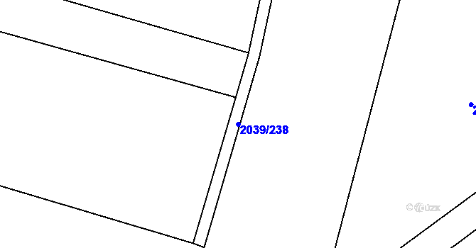Parcela st. 2039/238 v KÚ Sadská, Katastrální mapa