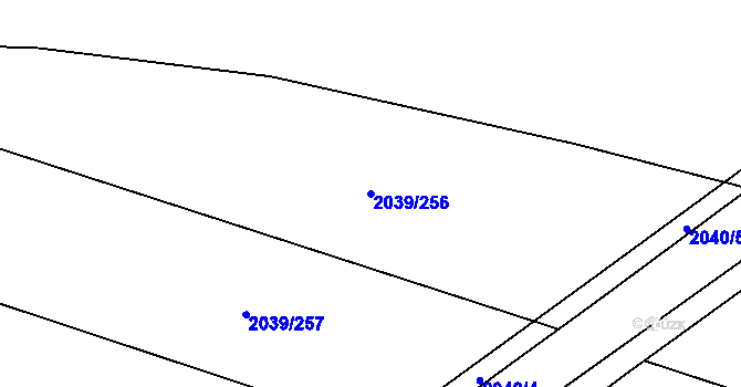 Parcela st. 2039/256 v KÚ Sadská, Katastrální mapa