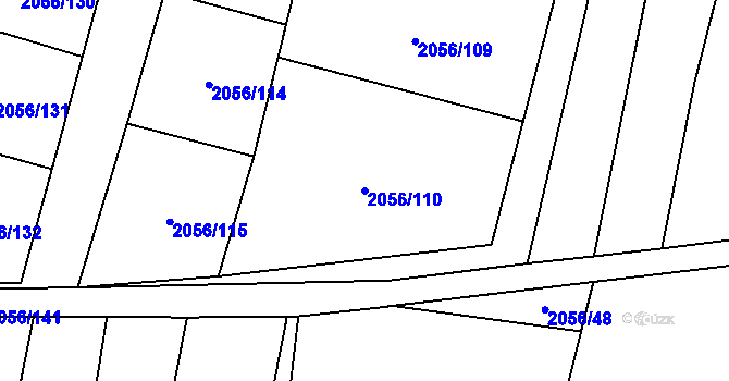 Parcela st. 2056/110 v KÚ Sadská, Katastrální mapa