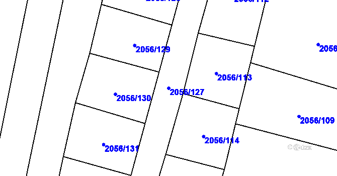 Parcela st. 2056/127 v KÚ Sadská, Katastrální mapa