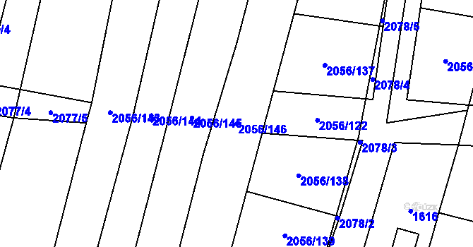 Parcela st. 2056/146 v KÚ Sadská, Katastrální mapa