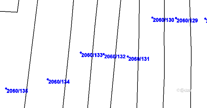 Parcela st. 2060/132 v KÚ Sadská, Katastrální mapa