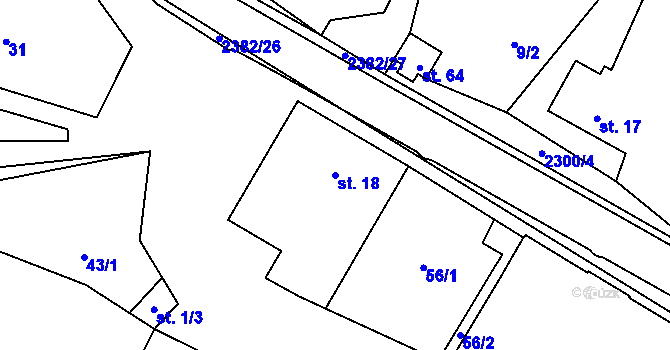 Parcela st. 18 v KÚ Salačova Lhota, Katastrální mapa