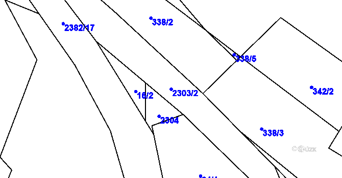 Parcela st. 2303/2 v KÚ Salačova Lhota, Katastrální mapa