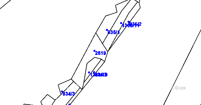 Parcela st. 2390/13 v KÚ Salačova Lhota, Katastrální mapa