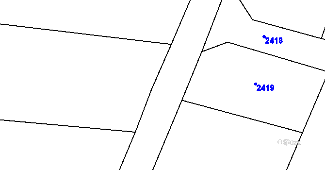 Parcela st. 2400/17 v KÚ Salačova Lhota, Katastrální mapa