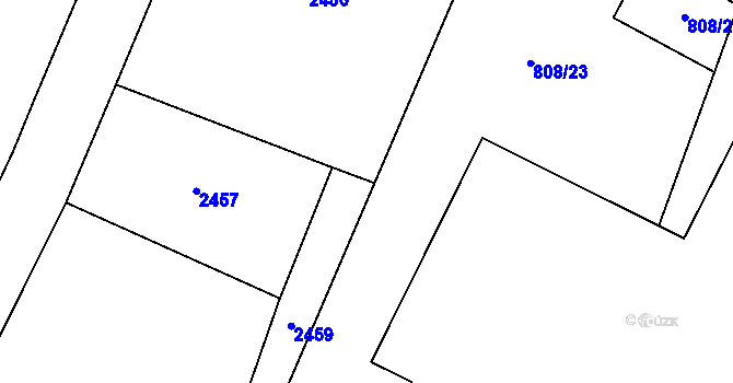 Parcela st. 808/24 v KÚ Salačova Lhota, Katastrální mapa