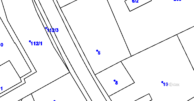 Parcela st. 5 v KÚ Salaš u Zlína, Katastrální mapa