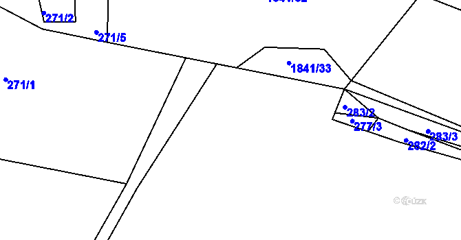 Parcela st. 275/3 v KÚ Salaš u Zlína, Katastrální mapa