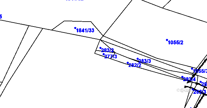 Parcela st. 277/3 v KÚ Salaš u Zlína, Katastrální mapa