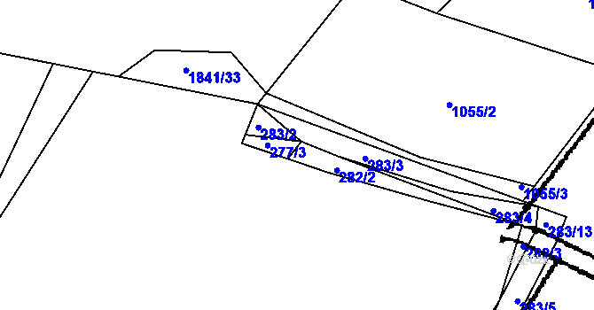 Parcela st. 278/2 v KÚ Salaš u Zlína, Katastrální mapa