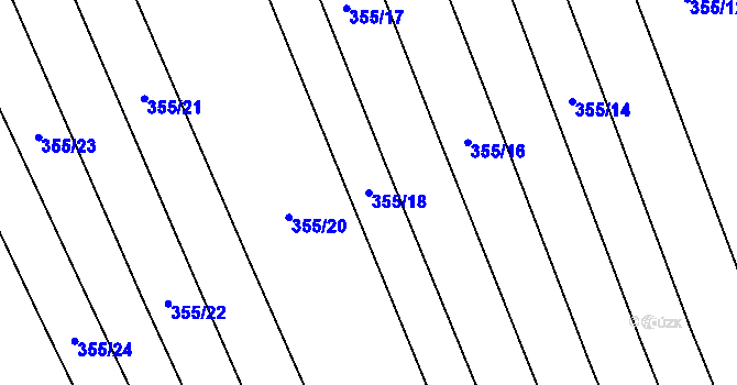 Parcela st. 355/18 v KÚ Salaš u Zlína, Katastrální mapa