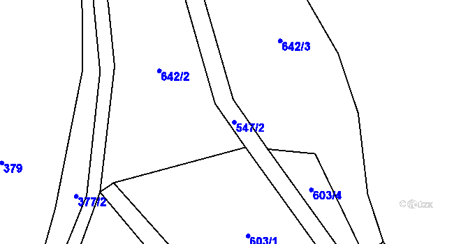 Parcela st. 547/2 v KÚ Salavice, Katastrální mapa