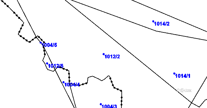 Parcela st. 1012/2 v KÚ Salavice, Katastrální mapa