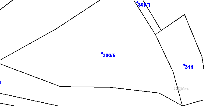 Parcela st. 300/5 v KÚ Talmberk, Katastrální mapa