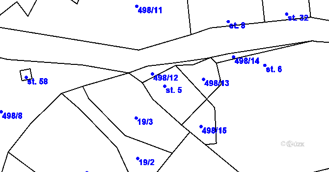 Parcela st. 5 v KÚ Samosoly, Katastrální mapa