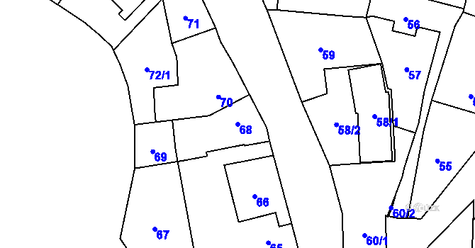 Parcela st. 68 v KÚ Samotíšky, Katastrální mapa