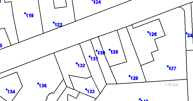 Parcela st. 130 v KÚ Samotíšky, Katastrální mapa