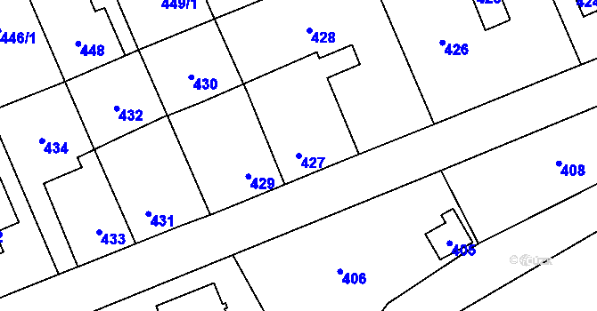 Parcela st. 427 v KÚ Samotíšky, Katastrální mapa
