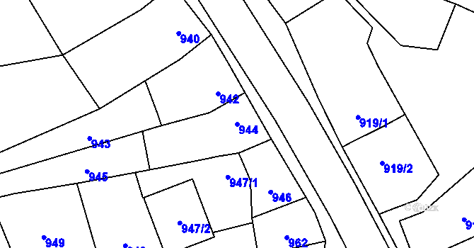 Parcela st. 944 v KÚ Samotíšky, Katastrální mapa