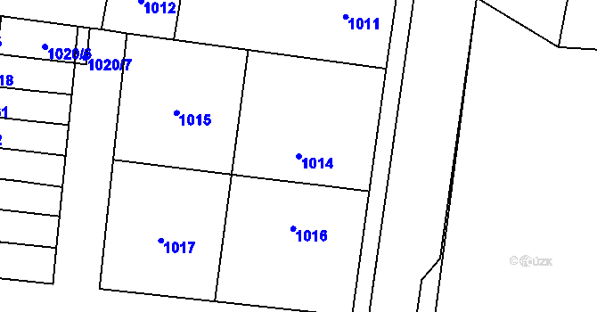 Parcela st. 1014 v KÚ Samotíšky, Katastrální mapa
