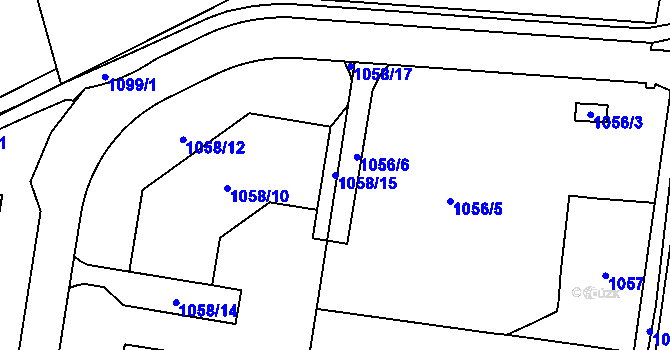 Parcela st. 1058/15 v KÚ Samotíšky, Katastrální mapa