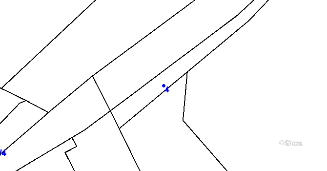 Parcela st. 4 v KÚ Drštěkryje, Katastrální mapa
