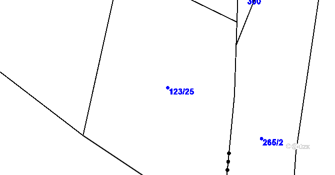 Parcela st. 123/25 v KÚ Drštěkryje, Katastrální mapa