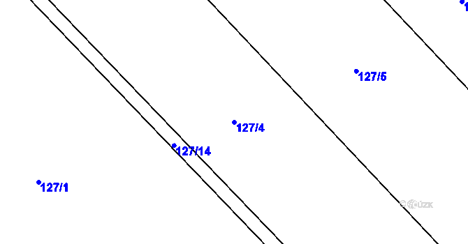 Parcela st. 127/4 v KÚ Drštěkryje, Katastrální mapa