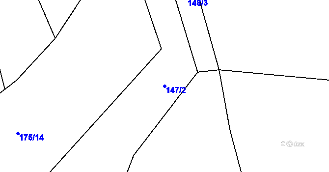 Parcela st. 147/2 v KÚ Drštěkryje, Katastrální mapa
