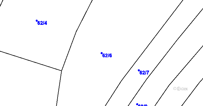 Parcela st. 62/6 v KÚ Drštěkryje, Katastrální mapa