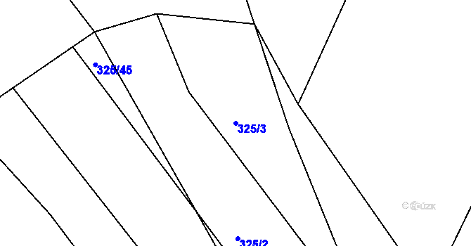 Parcela st. 325/3 v KÚ Drštěkryje, Katastrální mapa