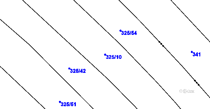 Parcela st. 325/10 v KÚ Drštěkryje, Katastrální mapa