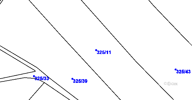 Parcela st. 325/11 v KÚ Drštěkryje, Katastrální mapa