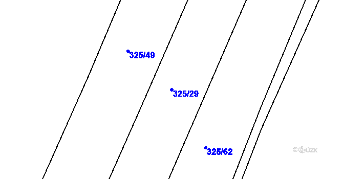 Parcela st. 325/29 v KÚ Drštěkryje, Katastrální mapa