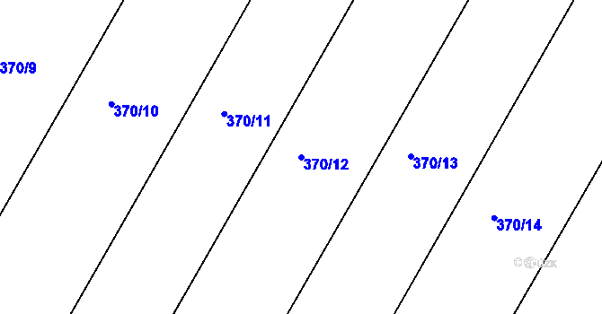Parcela st. 370/12 v KÚ Drštěkryje, Katastrální mapa